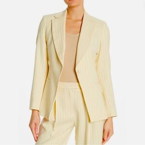 TOPSHOP Pinstripe Button Front Blazer